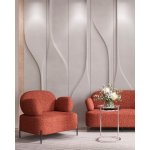 Кресло Кэнди ткань букле коралловый