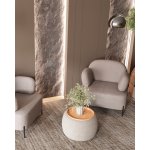 Пуф-столик Люкке с ящиком серый