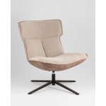 Кресло лаунж Sway бежевый с коричневым