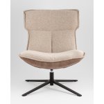 Кресло лаунж Sway бежевый с коричневым