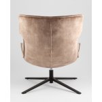 Кресло лаунж Sway бежевый с коричневым