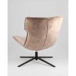 Кресло лаунж Sway бежевый с коричневым