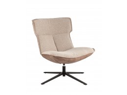 Кресло лаунж Sway бежевый с коричневым