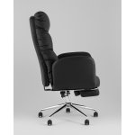 Кресло руководителя TopChairs Solid NC с оттоманкой черный