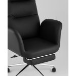 Кресло руководителя TopChairs Solid NC с оттоманкой черный