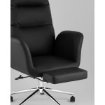 Кресло руководителя TopChairs Solid NC с оттоманкой черный