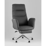 Кресло руководителя TopChairs Solid NC с оттоманкой серый