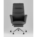 Кресло руководителя TopChairs Solid NC с оттоманкой серый