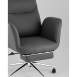 Кресло руководителя TopChairs Solid NC с оттоманкой серый