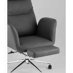 Кресло руководителя TopChairs Solid NC с оттоманкой серый
