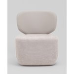 Кресло Спейс спинка экокожа, сиденье шенилл светло-серый