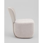 Кресло Спейс спинка экокожа, сиденье шенилл светло-серый