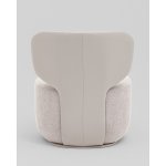 Кресло Спейс спинка экокожа, сиденье шенилл светло-серый