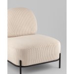 Кресло Стоун велюр рельефный молочный