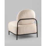 Кресло Стоун велюр рельефный молочный