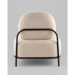 Кресло Стоун велюр рельефный молочный