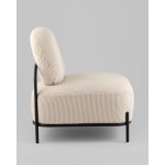 Кресло Стоун велюр рельефный молочный