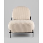 Кресло Стоун велюр рельефный молочный