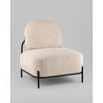 Кресло Стоун велюр рельефный молочный