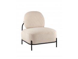 Кресло Стоун велюр рельефный молочный