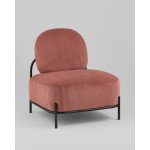 Кресло Стоун велюр рельефный коралловый