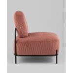 Кресло Стоун велюр рельефный коралловый