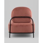 Кресло Стоун велюр рельефный коралловый