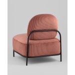 Кресло Стоун велюр рельефный коралловый