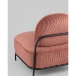 Кресло Стоун велюр рельефный коралловый