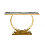 Стол-консоль Лира IST-806,120х40х76 см, светло-серый/золотой