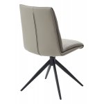 Стул VIGGE 360 град. поворот.  HF017-11 / HF017-12 Бежевый, экокожа / Черный каркас, ®DISAUR