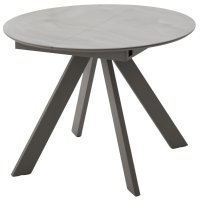 Стол БОНЖУР 100 ОНИКС БЕЖЕВЫЙ, стекло / ЛАТТЕ каркас М-City