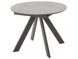 Стол БОНЖУР 100 ОНИКС БЕЖЕВЫЙ, стекло / ЛАТТЕ каркас М-City