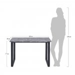 Стол Grey 120x80x77см, серая лава