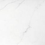 Придиванный столик Loft 50x30см, белый мрамор, чёрные ножки