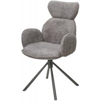 Стул VARDY 360 град.поворот. Темно-серый  букле XD841-16 / Серый, ®DISAUR