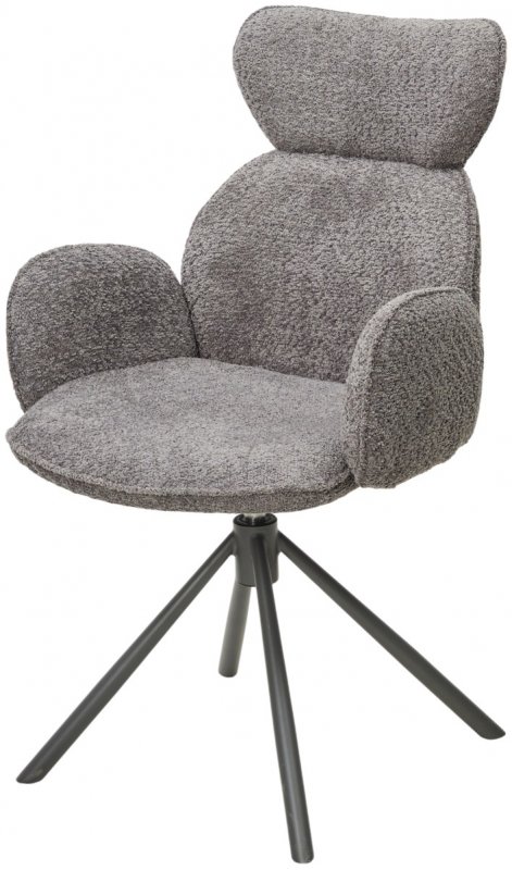 Стул VARDY 360 град.поворот. Темно-серый  букле XD841-16 / Серый, ®DISAUR