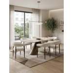 Стул БОНСАЙ (BONSAI), цвет СВЕТЛО-БЕЖЕВЫЙ CLOUD-113, букле / ОРЕХ , ®DISAUR