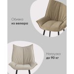 Стул Осло NEW велюр серый Стул Осло NEW велюр серый