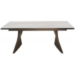 Стол IVAR 180 MARBLES TL-109 Серый мрамор, испанская керамика / Шоколадное золото каркас, ®DISAUR