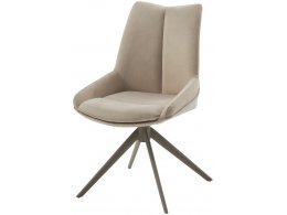 Стул OSKAR 360 град. поворот. RIELY-111 / PRESENT-120 Кремовый / Латте каркас, ®DISAUR