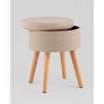 Пуф с ящиком Store Woody рогожка бежевая
