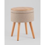 Пуф с ящиком Store Woody рогожка бежевая