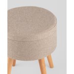 Пуф с ящиком Store Woody рогожка бежевая
