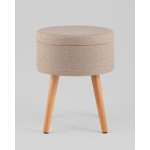 Пуф с ящиком Store Woody рогожка бежевая