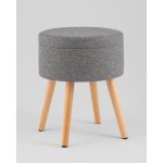 Пуф с ящиком Store Woody рогожка серая