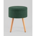 Пуф с ящиком Store Woody рогожка темно-зелёная