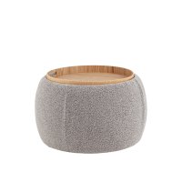 Пуф-столик Люкке с ящиком серый