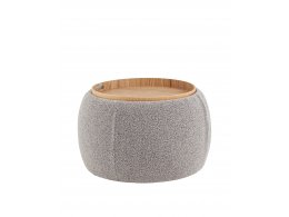 Пуф-столик Люкке с ящиком серый