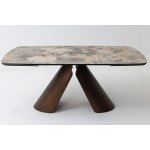 Стол CALDERON 180 TL-137  матовый, испанская керамика / брашированный каркас, цвет медный, ®DISAUR